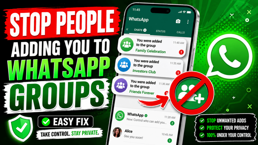 How to stop people from adding you to WhatsApp Groups