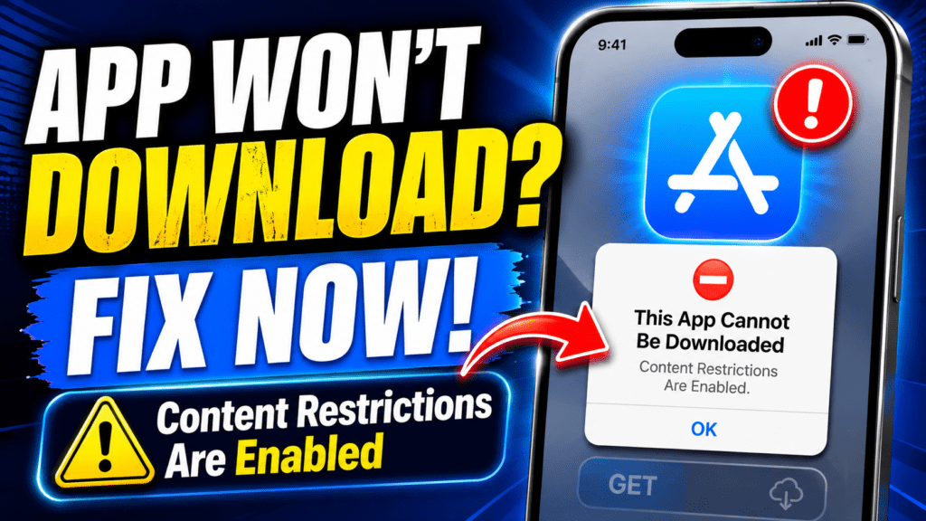 How to Fix: “This App Cannot Be Downloaded Because Content Restrictions Are Enabled How to Fix This App Cannot Be Downloaded Because Content Restrictions Are Enabled