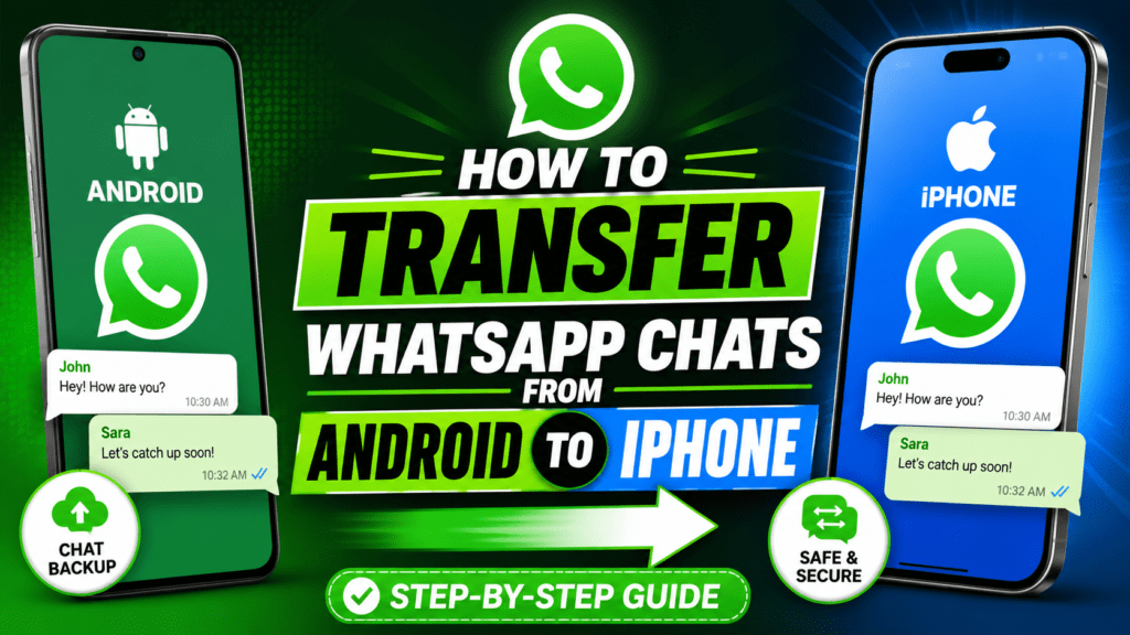 How to Transfer WhatsApp Chats From Android to iPhone How to Transfer WhatsApp Chats From Android to iPhone
