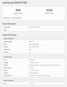 Samsung Galaxy F70 Pro Spotted on Geekbench Ahead of Anticipated Launch