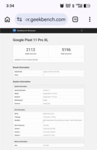 Google Tensor G6 chipset appears on Geekbench via Pixel 11 Pro XL listing