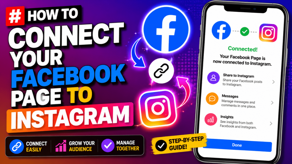 how to connect Facebook page to Instagram
