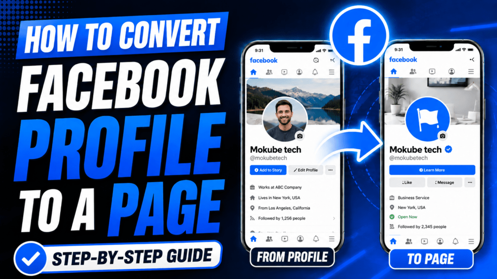 How to Convert a Facebook Profile to a Facebook Page (Complete Guide) how to convert a Facebook profile to a Facebook Page
