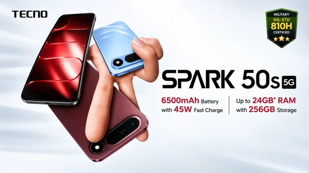 Tecno Spark 50s 5G Launched in India: Price, Specifications, and Offline-Only Availability Tecno Spark 50s 5G price in India